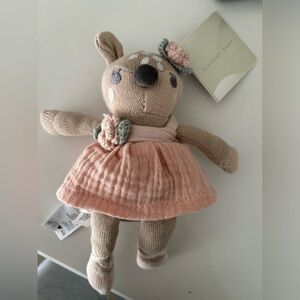 Elegant Baby knitted Fawn rattle